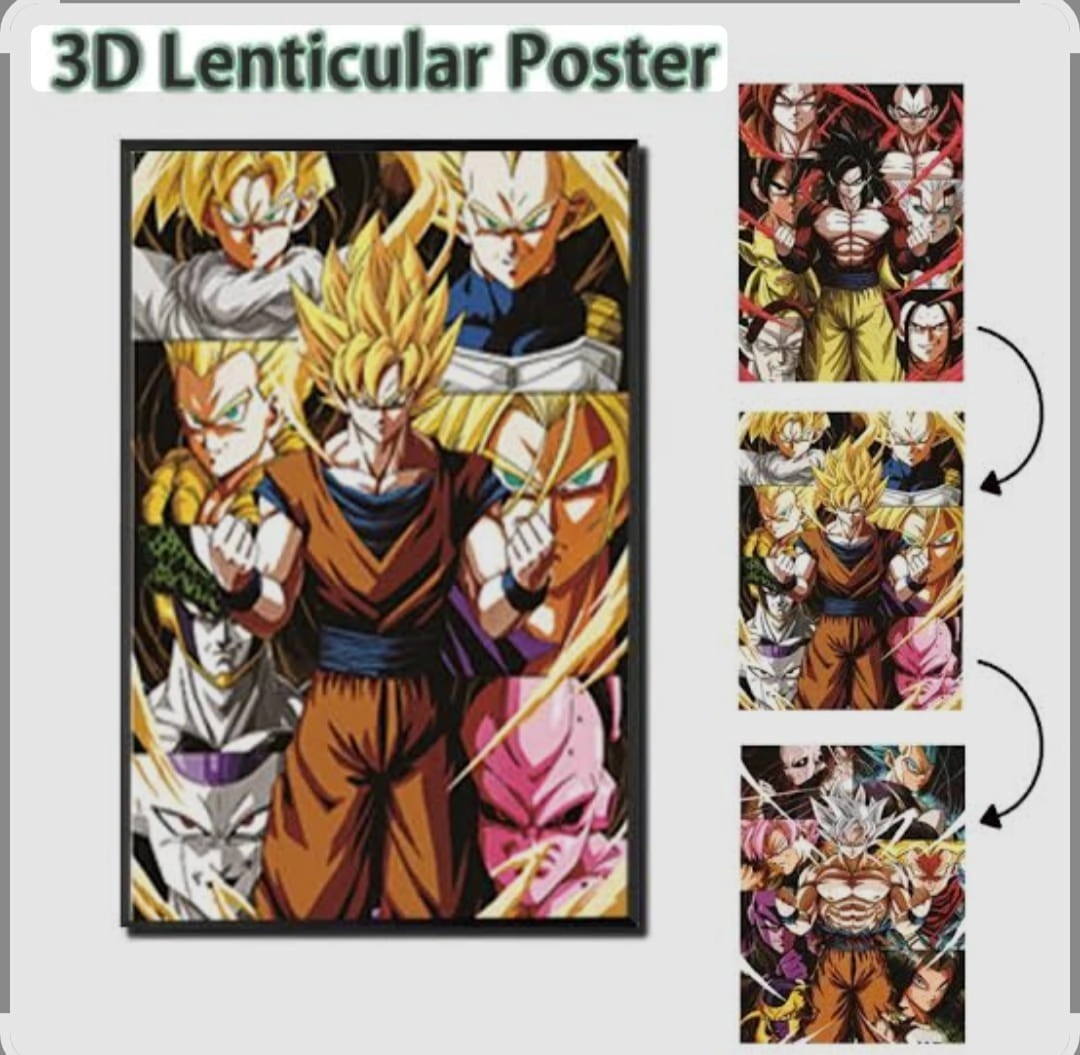 POSTER 3D DRAGON BALL Z 3 DISE�OS EN 1 #3 (29,5x39,5CM) (A0862)