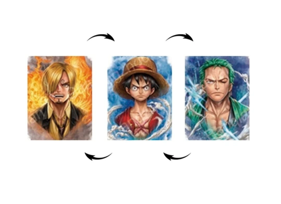 POSTER 3D ONE PIECE 3 DISE�OS EN 1 #2 (29,5x39,5CM) (A0868)