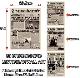 POSTER 3D HARRY POTTER 3 DISE�OS EN 1 #4 (29,5x39,5CM) (A0873)