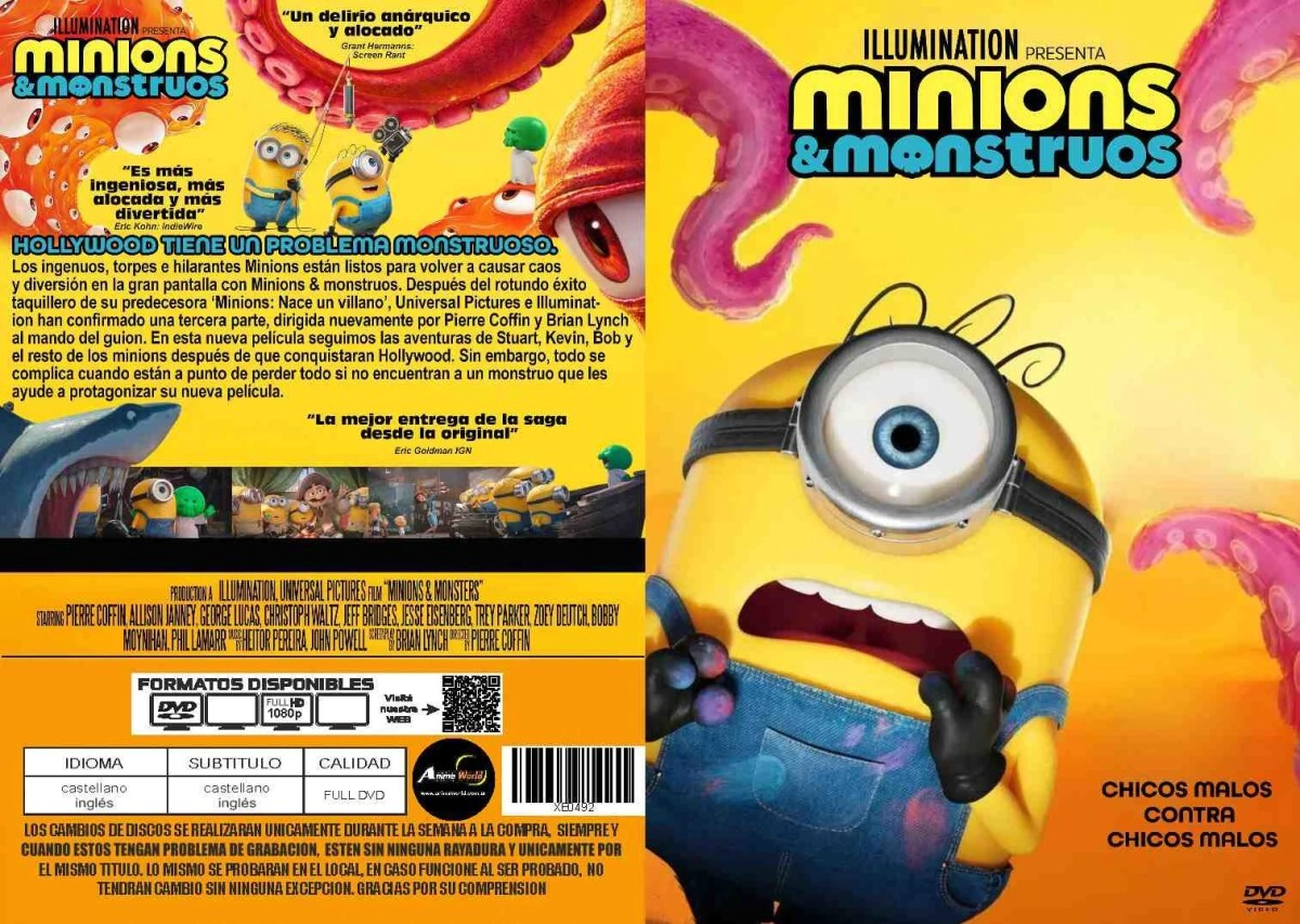 CINE + EN SOBRE MINIONS Y MONSTRUOS (XE0492)