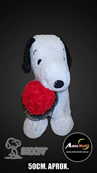 PELUCHE SNOOPY CON RAMO (50CM APROX) (P2186)