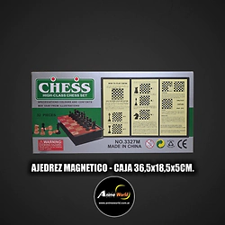 JUEGO DE MESA AJEDREZ MAGNETICO VERDE GRANDE (CAJA 36,5x18,5x5CM) (3327M) TBG3 1124 (A0886)