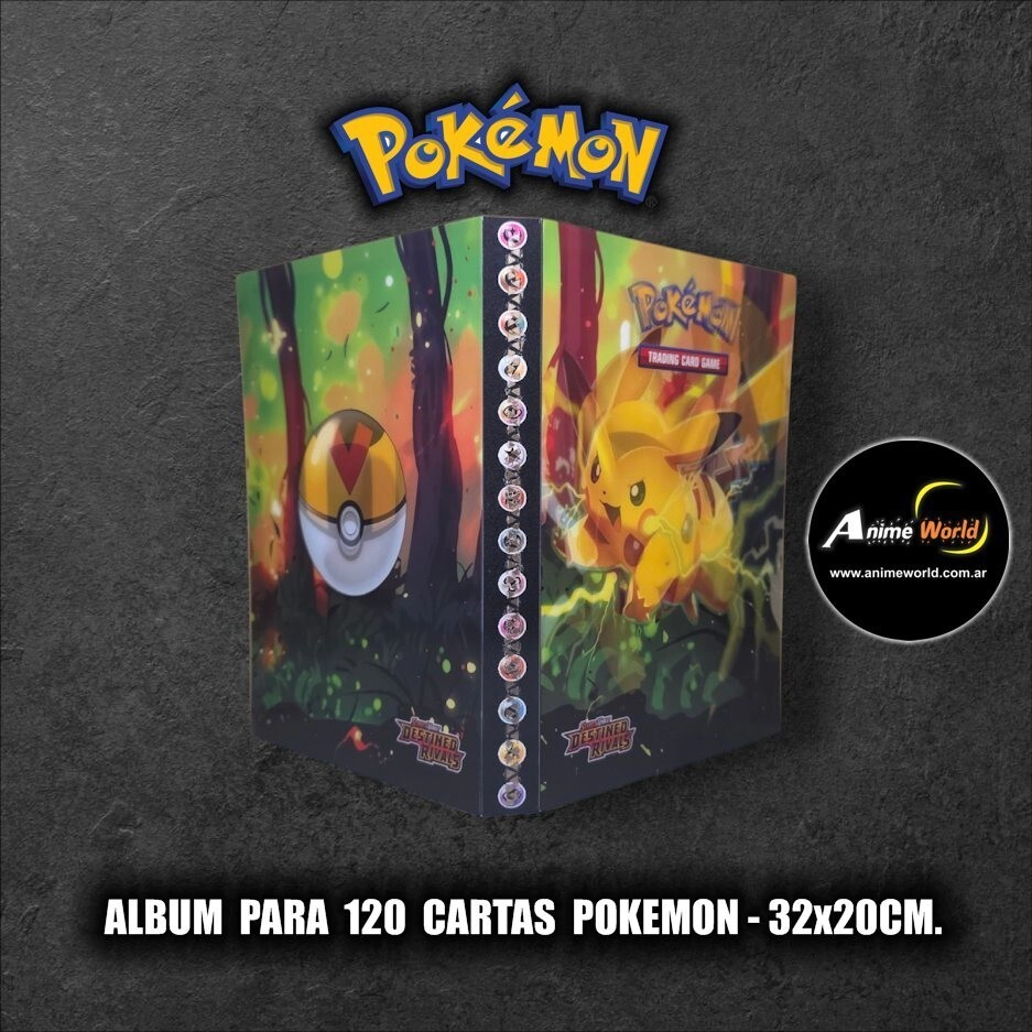 ALBUM PARA CARTAS POKEMON #36 x120 CARTAS (32x20CM) HOLOGRAFICO (A0895)