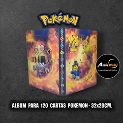 ALBUM PARA CARTAS POKEMON #37 x120 CARTAS (32x20CM) HOLOGRAFICO (A0896)