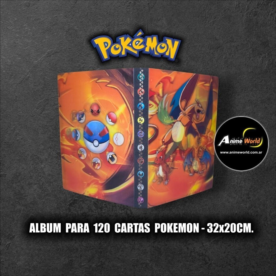 ALBUM PARA CARTAS POKEMON #38 x120 CARTAS (32x20CM) HOLOGRAFICO (A0897)