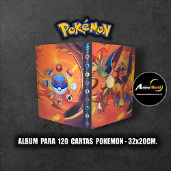 ALBUM PARA CARTAS POKEMON #38 x120 CARTAS (32x20CM) HOLOGRAFICO (A0897)