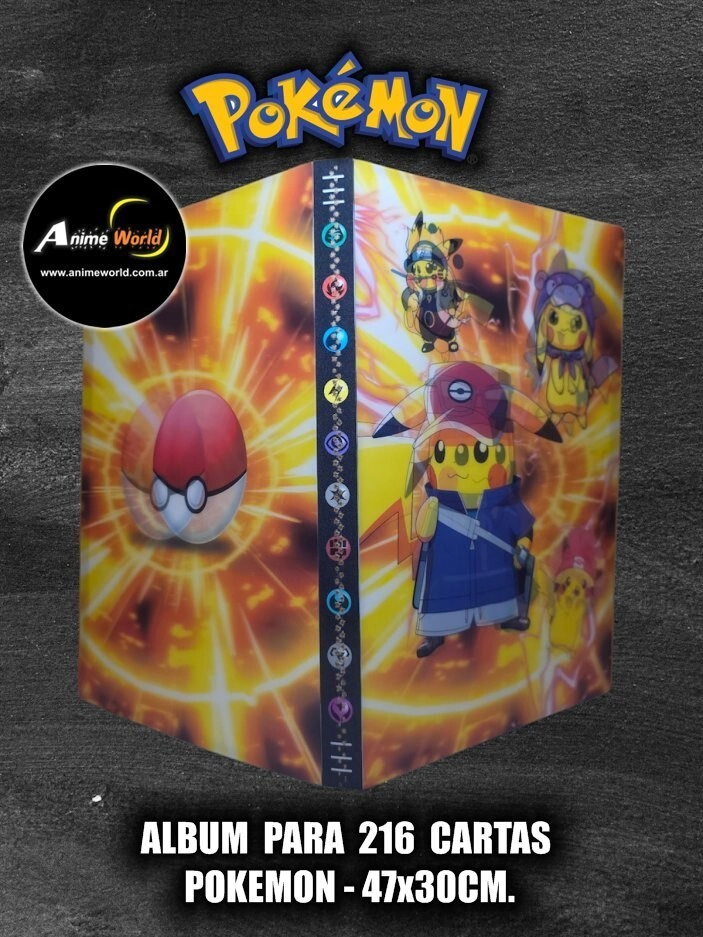 ALBUM PARA CARTAS POKEMON #39 x216 CARTAS (47x30CM) HOLOGRAFICO (A0898)