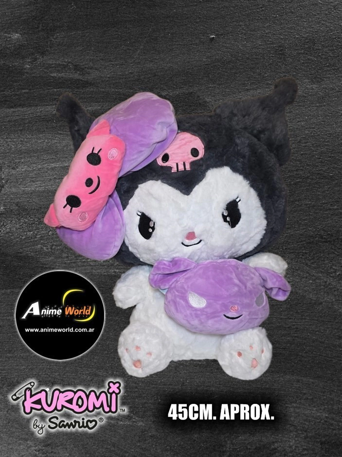 PELUCHE KUROMI CON CARTERA Y MO�O GRANDE IMPORTADO #1 (45CM APROX) (P2210)