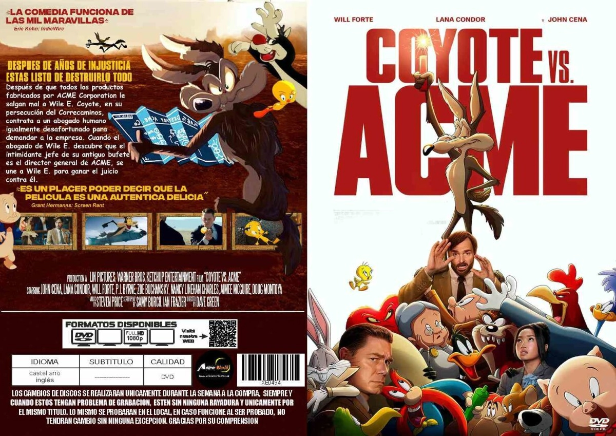 CINE + EN SOBRE COYOTE VS ACME (XE0494)