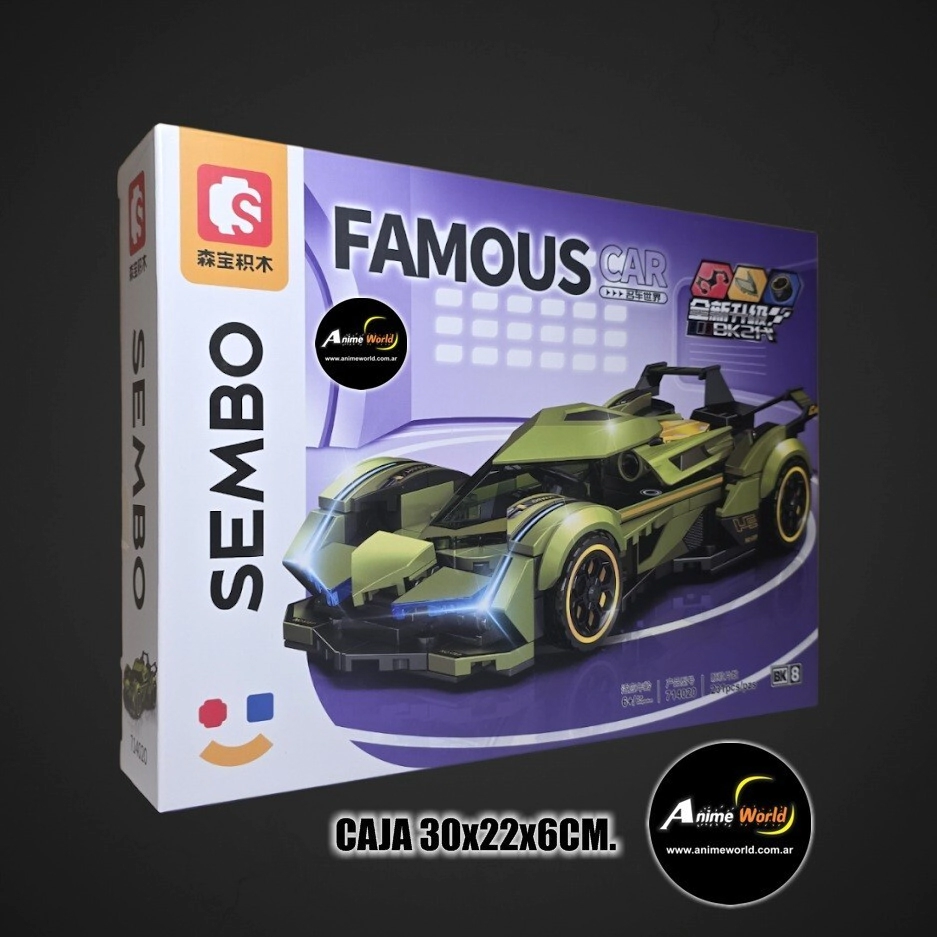 BLOQUE SEMBO FAMOUS CAR 714020 AUTO NA205217 (CAJA 30x22x6CM) (L1280)