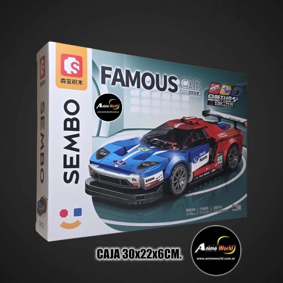 BLOQUE SEMBO FAMOUS CAR 714022 AUTO NA205217 (CAJA 30x22x6CM) (L1282)