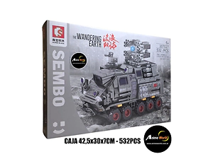 BLOQUE SEMBO THE WANDERING EARTH 107027 CAMION MILITAR NA201226 (CAJA 42,5x30x7CM) (L1297)