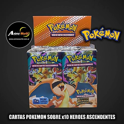 CARTAS POKEMON SOBRE x10 HEROES ASCENDENTES (A0909)