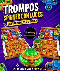 SPINNER TROMPOS CON LUZ (CAJA 6x6CM) (A0914)