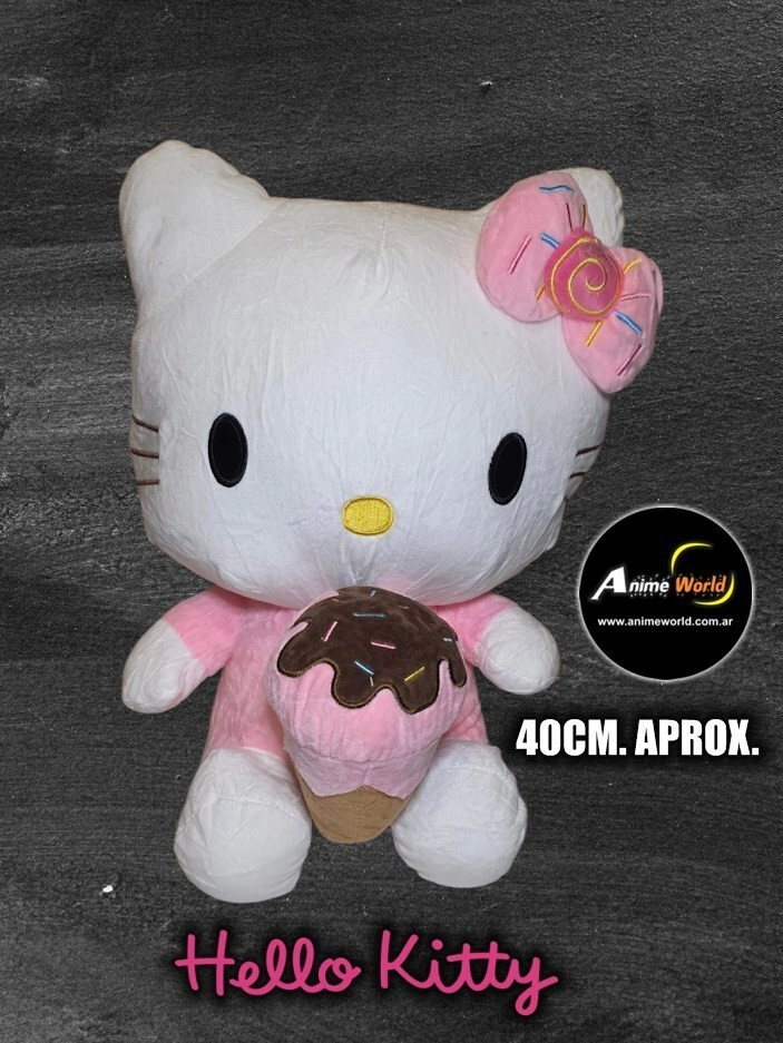 PELUCHE HELLO KITTY CON HELADO GRANDE (40CM APROX) (P2236)