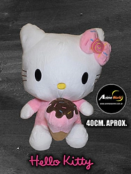 PELUCHE HELLO KITTY CON HELADO GRANDE (40CM APROX) (P2236)