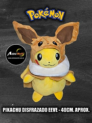 PELUCHE POKEMON GRANDE - PIKACHU DISFRAZADO EEVE (40CM APROX) (P2237)
