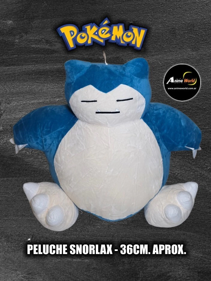 PELUCHE POKEMON GRANDE - SNORLAX #1 0510005 (36CM APROX) (P2246)