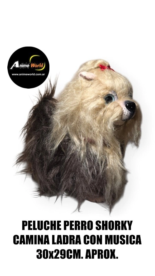 PELUCHE PERRO SHORKY CAMINA LADRA CON MUSICA AMC02 1214 (30x29CM APROX) (P2247)