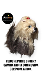 PELUCHE PERRO SHORKY CAMINA LADRA CON MUSICA AMC02 1214 (30x29CM APROX) (P2247)