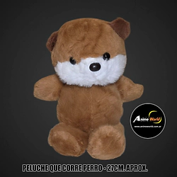 PELUCHE QUE CORRE PERRO MARRON #1 (27CM APROX) (P2251)