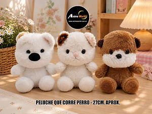 PELUCHE QUE CORRE PERRO MARRON #1 (27CM APROX) (P2251)