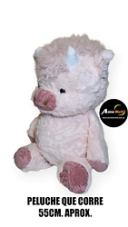 PELUCHE QUE CORRE VACA ROSA GRANDE #1 (55CM APROX) (P2257)