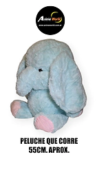 PELUCHE QUE CORRE ELEFANTE CELESTE GRANDE #1 (55CM APROX) (P2260)