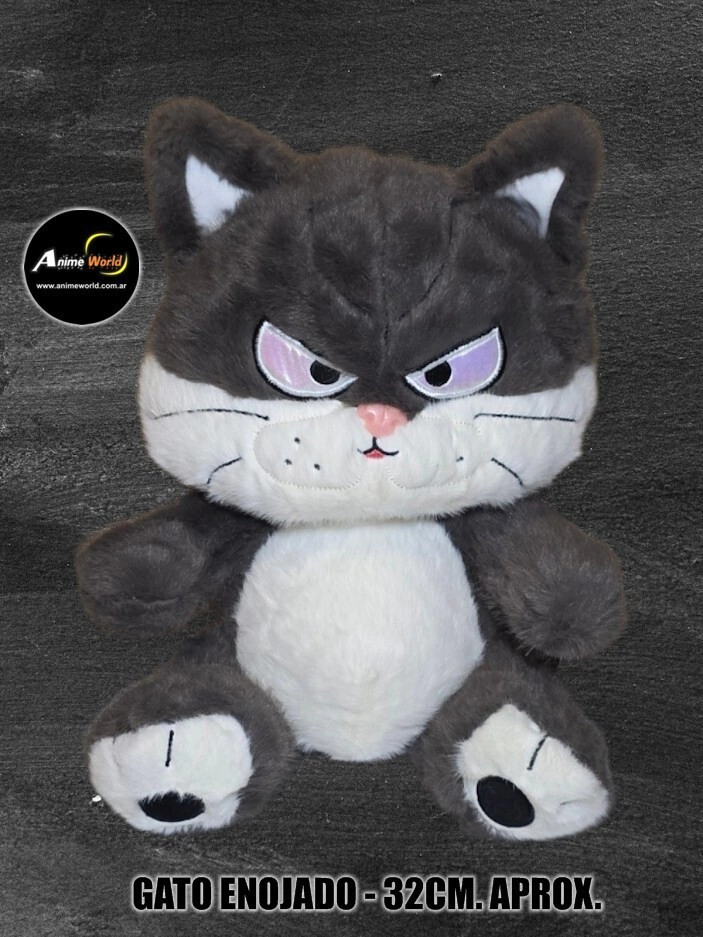 PELUCHE GATO ENOJADO #1 (32CM APROX) (P2261)