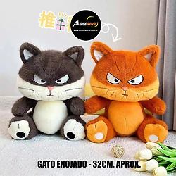 PELUCHE GATO ENOJADO #2 (32CM APROX) (P2262)