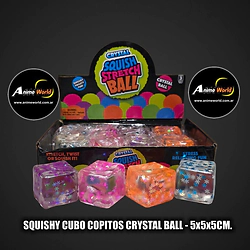 SQUISHY CUBO COPITOS CRYSTAL BALL (5x5x5CM) (A0930)