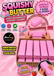 SQUISHY MANTECA BUTTER ROSA 4OZ (13x4CM APROX) (A0931)