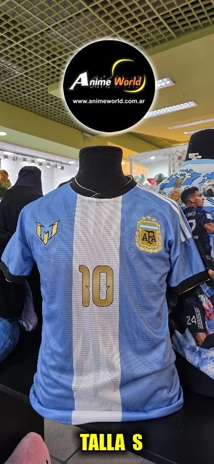REMERA AFA MESSI DESPEDIDA #1 (TALLA S) ESCUDO BORDADO (POLIESTER) (R1356)