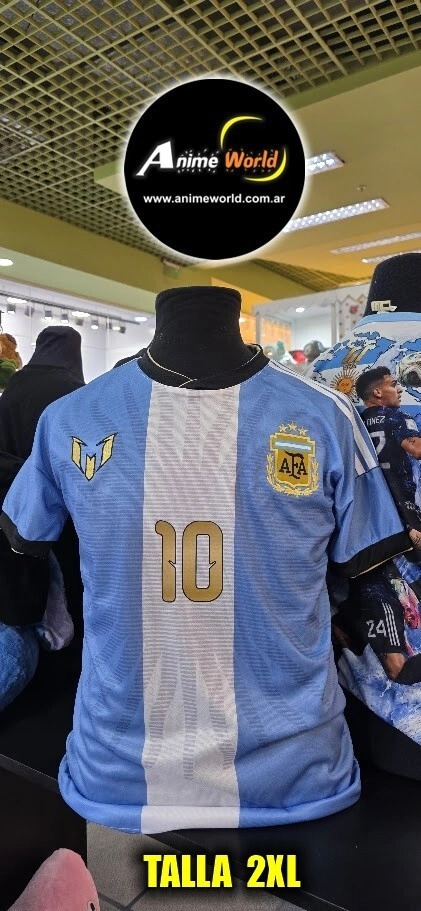 REMERA AFA MESSI DESPEDIDA #1 (TALLA 2XL) ESCUDO BORDADO (POLIESTER) (R1360)