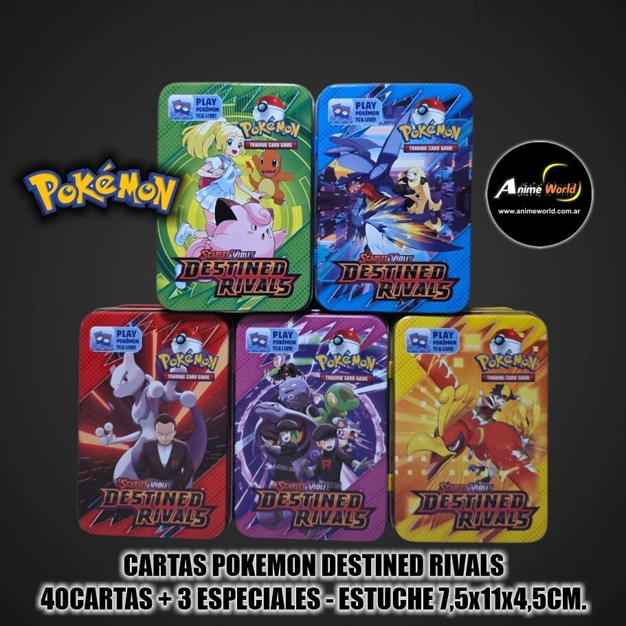 CARTAS POKEMON ESTUCHE #21 DESTINED RIVALS 85888 NS-DEP (40CARTAS + 3 ESPECIALES) (ESTUCHE 7,5x11x4,