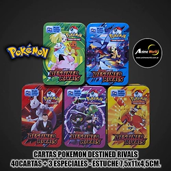CARTAS POKEMON ESTUCHE #21 DESTINED RIVALS 85888 NS-DEP (40CARTAS + 3 ESPECIALES) (ESTUCHE 7,5x11x4,