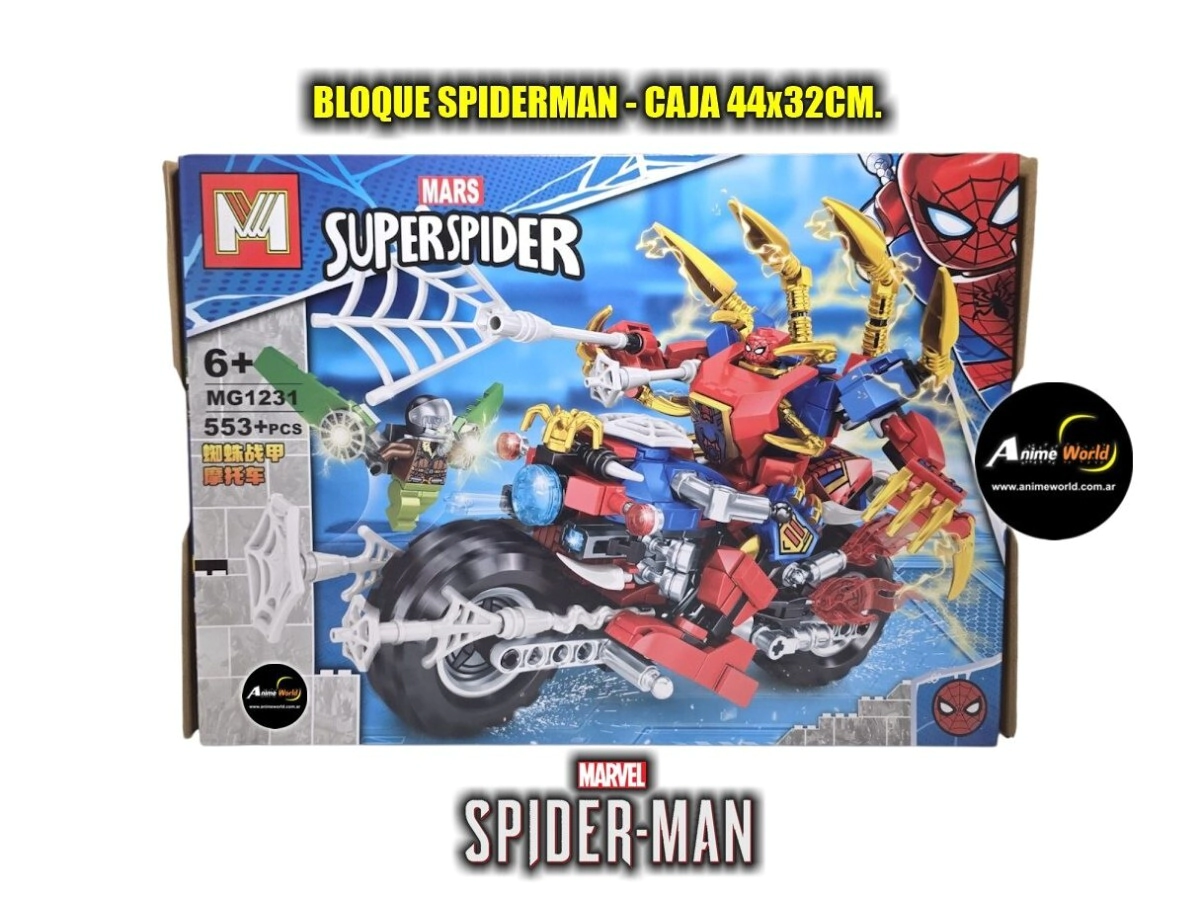 BLOQUE GENERICO MG1231 SPIDERMAN (553PCS) (44x32CM) (L1335)