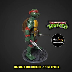 TORTUGA NINJA RAPHAEL ARTICULADO HARD TOY WITH BASE (17CM APROX) (F1101)