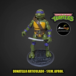 TORTUGA NINJA DONATELLO ARTICULADO HARD TOY WITH BASE (17CM APROX) (F1102)