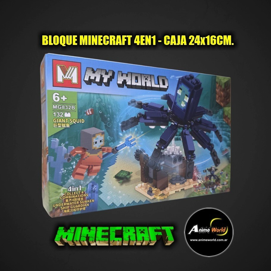 BLOQUE GENERICO + MG832B MINECRAFT 4EN1 (24x16CM) (L1343)