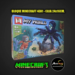 BLOQUE GENERICO + MG832B MINECRAFT 4EN1 (24x16CM) (L1343)