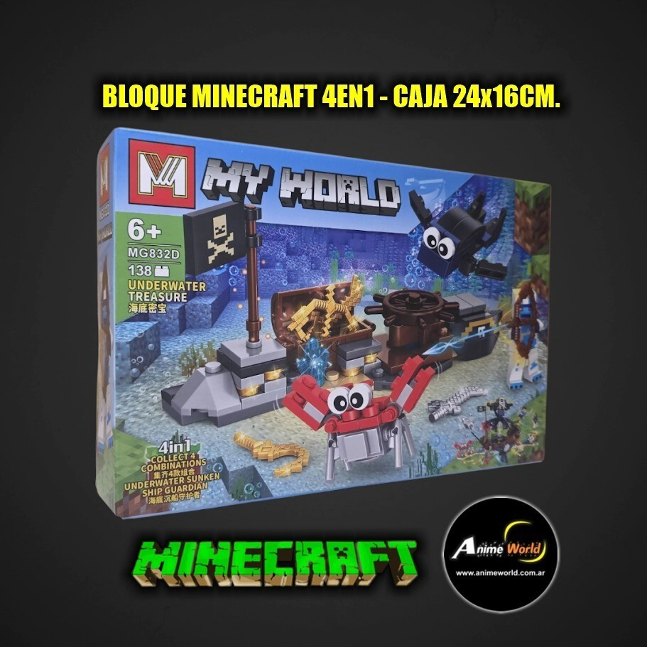 BLOQUE GENERICO + MG832D MINECRAFT 4EN1 (24x16CM) (L1345)