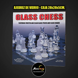 JUEGO DE MESA AJEDREZ DE VIDRIO (CAJA 28x28x5CM) 30816-TBG04 (A0935)