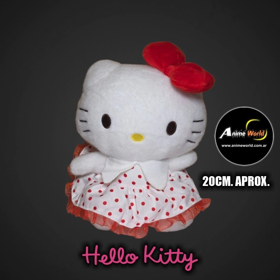PELUCHE HELLO KITTY CON VESTIDO #5 (20CM APROX) (P2266)