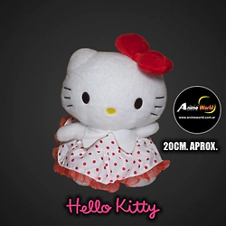 PELUCHE HELLO KITTY CON VESTIDO #5 (20CM APROX) (P2266)