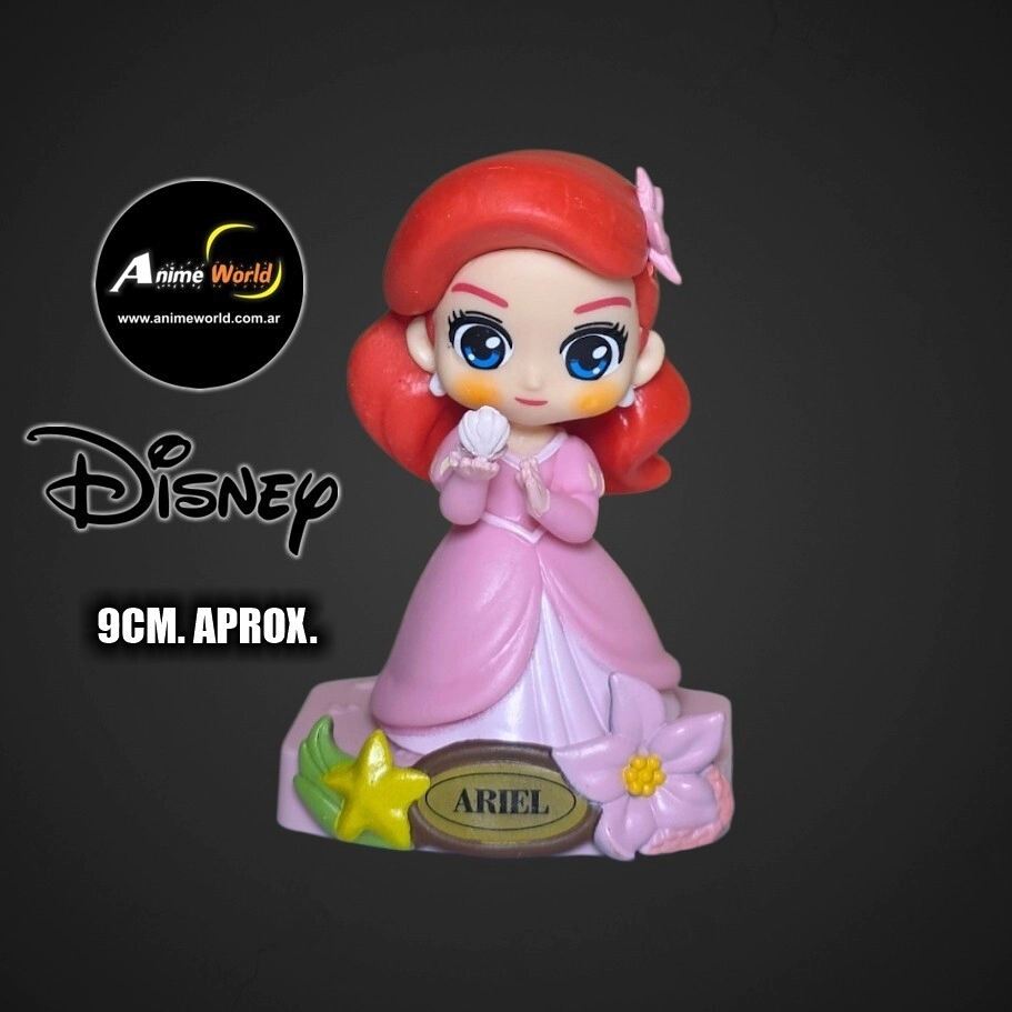 DISNEY PRINCESAS CON BASE #2 ARIEL (9CM APROX) (F1106)
