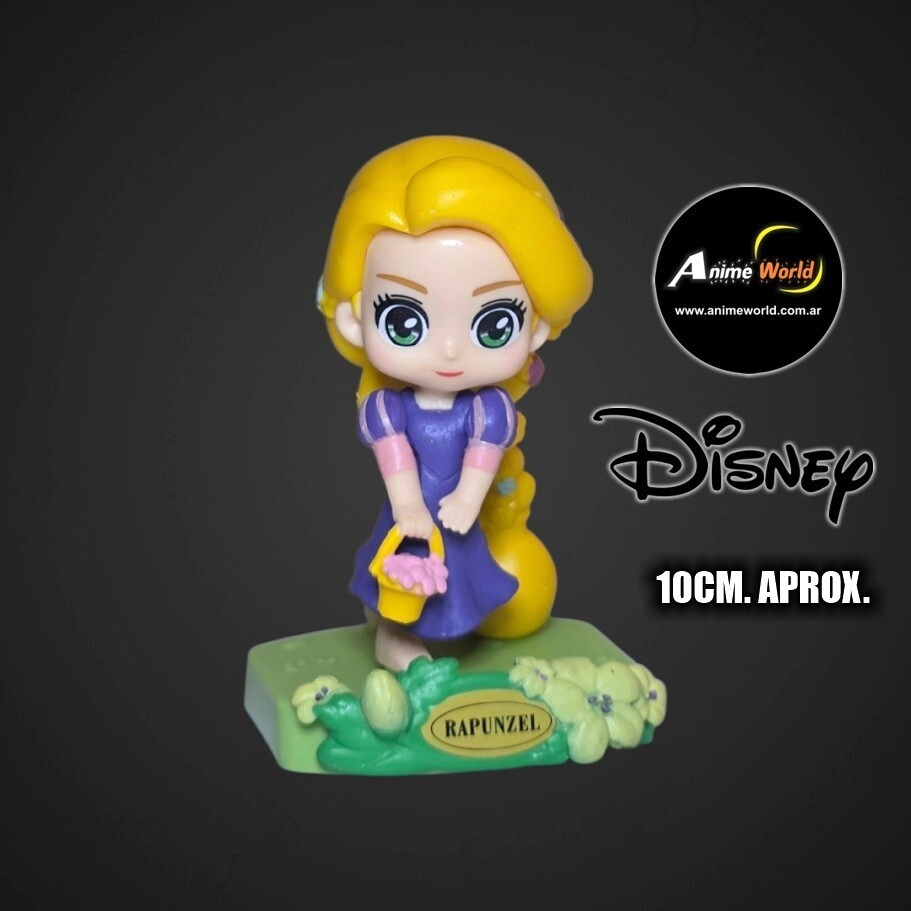 DISNEY PRINCESAS CON BASE #3 RAPUNZEL (10CM APROX) (F1107)