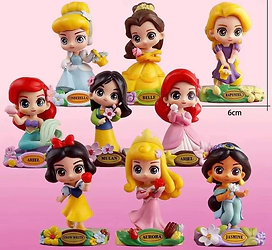 DISNEY PRINCESAS CON BASE #5 CENICIENTA (10CM APROX) (F1109)