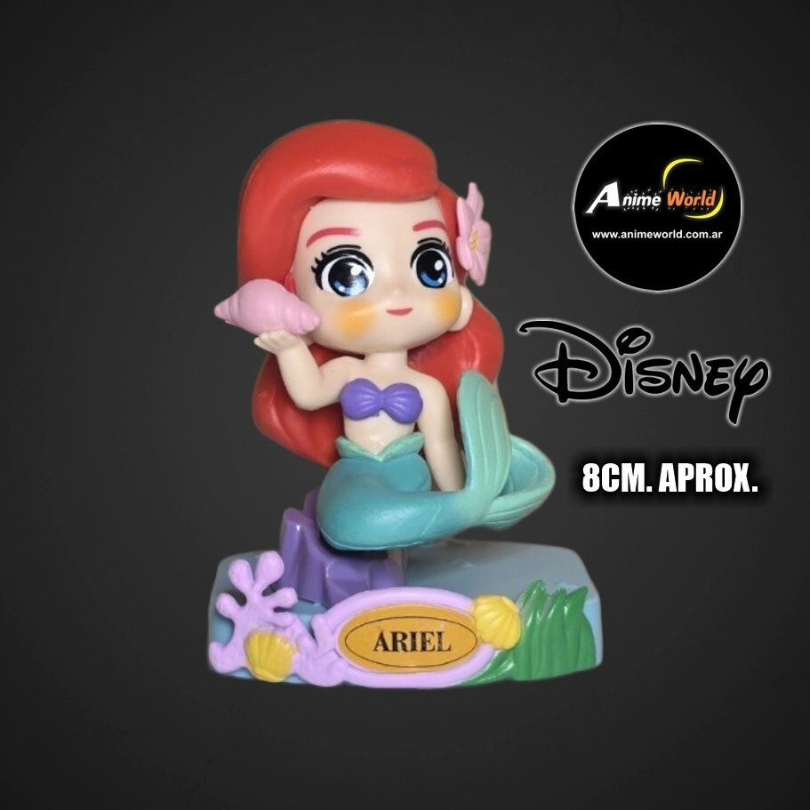 DISNEY PRINCESAS CON BASE #7 ARIEL (8CM APROX) (F1111)
