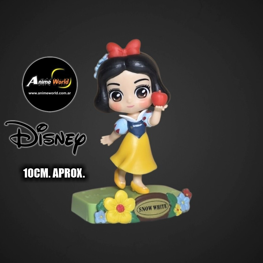 DISNEY PRINCESAS CON BASE #8 BLANCA NIEVES (10CM APROX) (F1112)